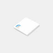 Cute Kitten Cat onder Blue Umbrella Post-it Notes (Schuin)