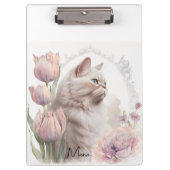 Cute Kitten Cats Floral Clipboard  Klembord (Voorkant)