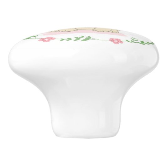 Cute Kitten Ceramic Knob. Keramische Knop (Zijkant)