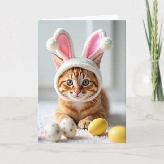 Cute Kitten Costume Portrait Card Kaart (Voorkant)