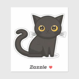 Cute Kitten Custom-Cut Vinyl Sticker