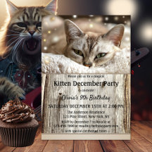 Cute Kitten December Kinderen Birthday Party