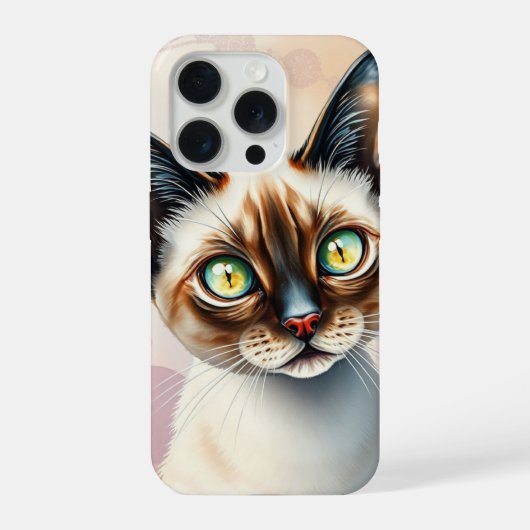 Cute Kitten Design with Vibrant Eyes iPhone Hoesje (Achterkant)