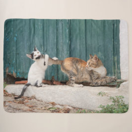 Cute Kitten die Mam's Til Funny Cat Foto achtervol Sherpa Deken