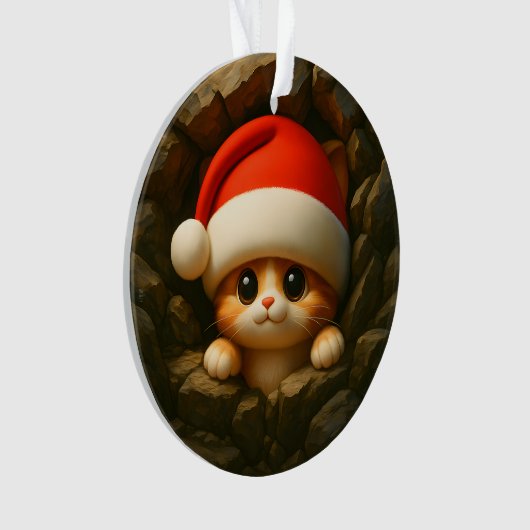 Cute Kitten Double-Sided Holiday  Ornament (voorkant)