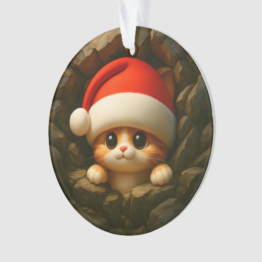 Cute Kitten Double-Sided Holiday  Ornament (voorkant)