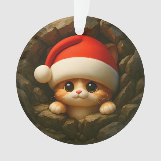 Cute Kitten Double-Sided Holiday  Ornament (voorkant)