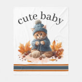 Cute Kitten Elegant Knittin' Kittens Baby Blanket Fleece Deken (Voorkant)