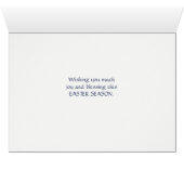 Cute Kitten en Bunny Basket Easter Kaart (Binenzijde Horizontaal (Onderkant))
