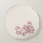 Cute Kitten en Bunny Dieren Vrienden Meisjes Kinde Rond Kussen (Achterkant)