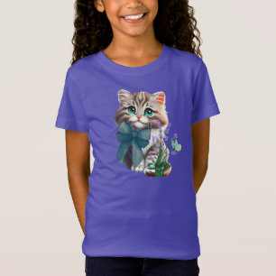 Cute Kitten en Butterfly T-shirt