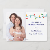 Cute Kitten en Puppy Photo Template voor Kerstmis Feestdagenkaart (Achterkant)