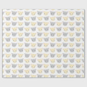 Cute Kitten Face Pattern Cat Lover Cadeaupapier (Vlak)