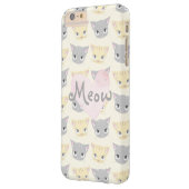 Cute Kitten Face Pattern Meow Hoesje (Achterkant Links)