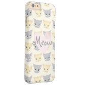 Cute Kitten Face Pattern Meow Hoesje (Achterkant/Rechts)