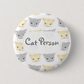 Cute Kitten Face Pattern Ronde Button 5,7 Cm (Voorkant)