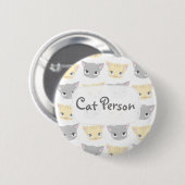 Cute Kitten Face Pattern Ronde Button 5,7 Cm (Voorkant /achterkant)