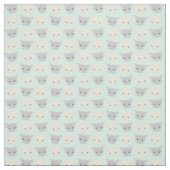Cute Kitten Face Pattern Stof (Swatch)