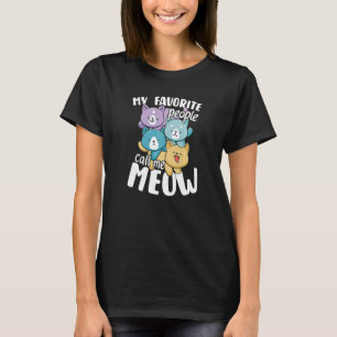 Cute kitten favoriete katten noemen me 'miauw' t-shirt