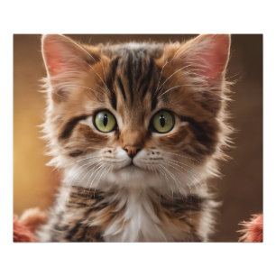 Cute Kitten Foto Afdruk