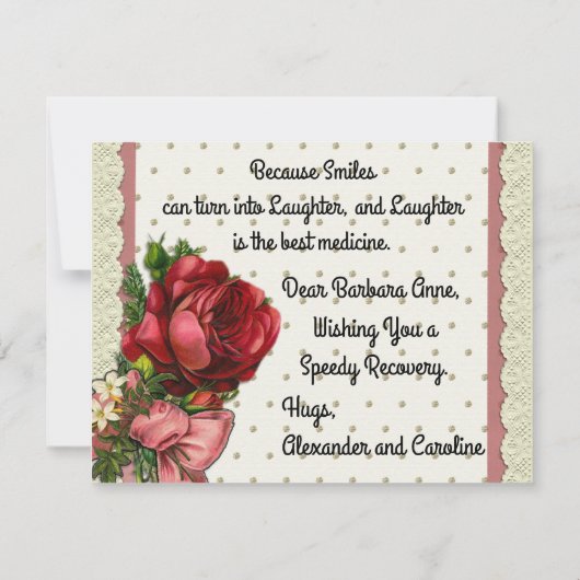  Cute Kitten Get Well Card Bedankkaart (Achterkant)