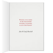 Cute Kitten gevangen in de kerstkaart van de Akte (Binnen (Rechts))