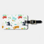 Cute Kitten Greenery Adventure Bagagelabel (Voorkant horizontaal)