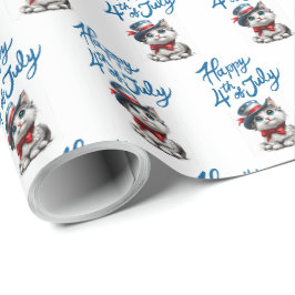 Cute Kitten Happy 4 juli cadeauverpakkings papier