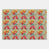 Cute Kitten Heart  Cat Retro Kat Inpakpapier Vel (Voorkant 3)