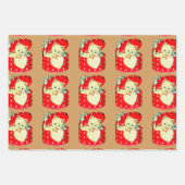 Cute Kitten Heart  Cat Retro Kat Inpakpapier Vel (Voorkant)