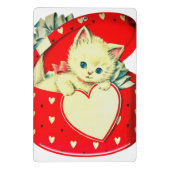 Cute Kitten Heart Cat Retro Kat Mini Klembord (Achterkant)