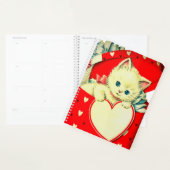 Cute Kitten Heart  Cat Retro Kat Planner (Display)