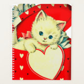 Cute Kitten Heart  Cat Retro Kat Planner (Voorkant)