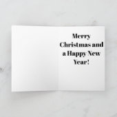 Cute Kitten Helping With The Christmas Tree Feestdagen Kaart (Binnen)