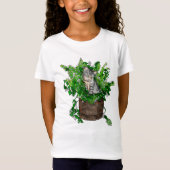 Cute Kitten in Catnip Pot T-shirt (Voorkant)