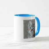 Cute Kitten in de tuin Mok (Voorkant rechts)