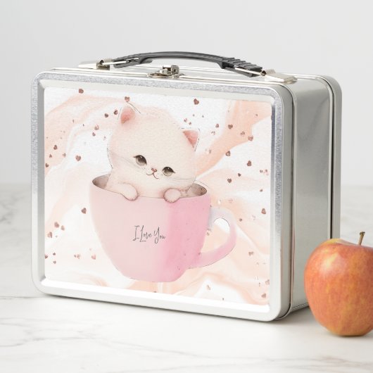 Cute Kitten in een Teacup (In situ)