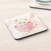 Cute Kitten in een Teacup Bier Onderzetter (Linkerzijde)