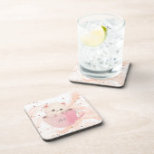 Cute Kitten in een Teacup Bier Onderzetter (Rechterzijde)