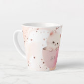 Cute Kitten in een Teacup Latte Mok (Linkerhoek)