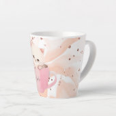Cute Kitten in een Teacup Latte Mok (Rechterhoek)