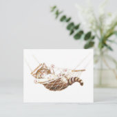 Cute kitten in hammock briefkaart (Staand voorkant)