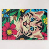 Cute Kitten in Pop Art Schilderstijl Puzzel (Horizontaal)