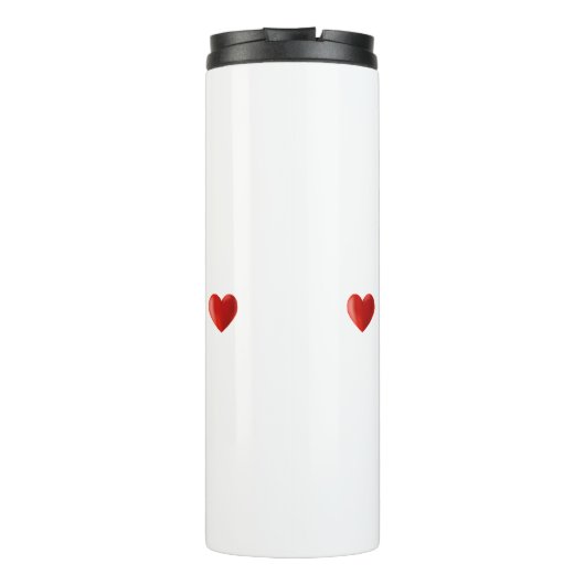 Cute Kitten in Red & White Hammock Thermosbeker (Achterkant)