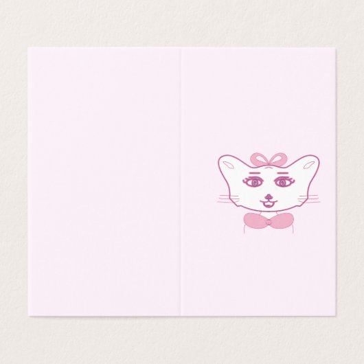 Cute kitten kaart (Buitenkant ongevouwen)
