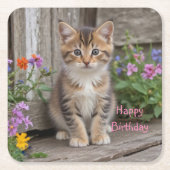 Cute Kitten Kartonnen Onderzetters (Voorkant)