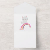 Cute Kitten Kat                 All In One Uitnodiging (Binnen)