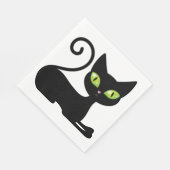 Cute Kitten Kat Halloween Black Cat Napkins Servet (Hoek)