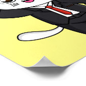 Cute kitten kat in business suit cartoon poster (Hoek)