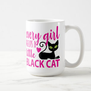 Cute Kitten Kat Moeder Kitty Halloween Zwarte Kat Koffiemok